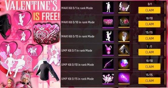 Kode Redeem FF Hari Ini Jumat 14 Februari 2025 Spesial Valentine Day ...