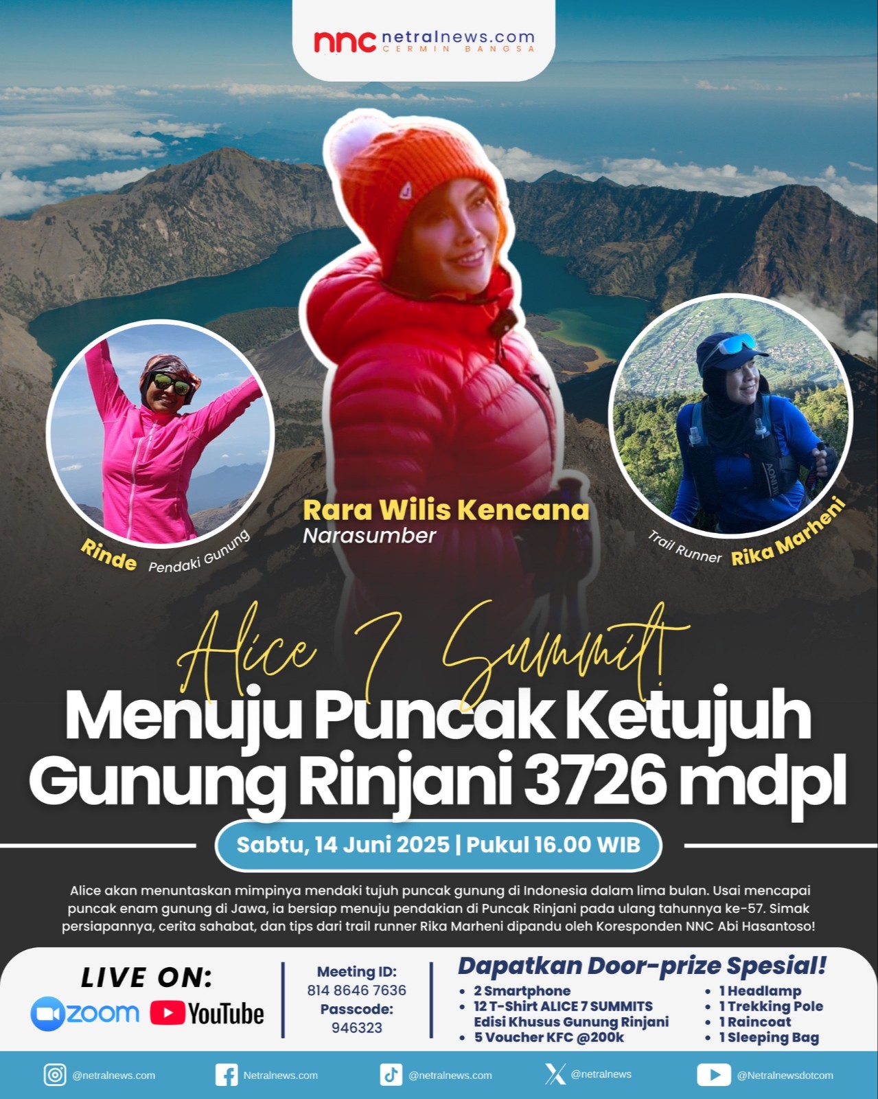 ALICE 7 SUMMITS: Menuju Puncak Ketujuh Gunung Rinjani 3726 mdpl