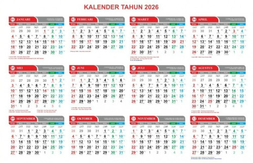 Kalender 2026 Resmi: Libur Nasional & Tanggal Merah di Kuartal Pertama ...