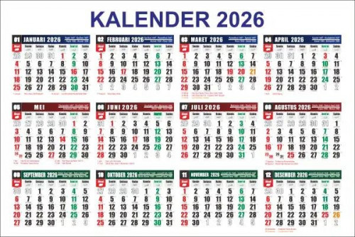 Kalender 2026: Ada 3 Bulan Berturut-turut Tanpa Tanggal Merah | NNC ...