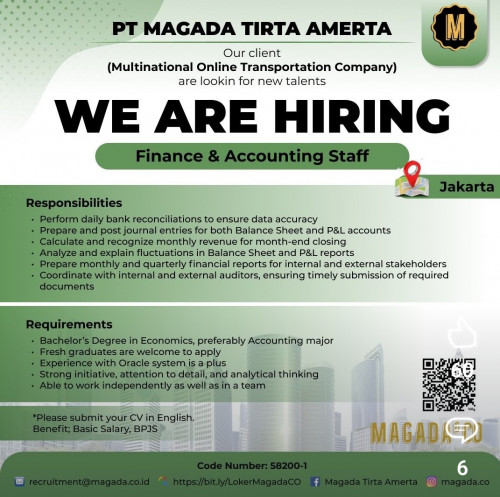 PT Magada Tirta Amerta Buka Lowongan Finance & Accounting Staff di ...
