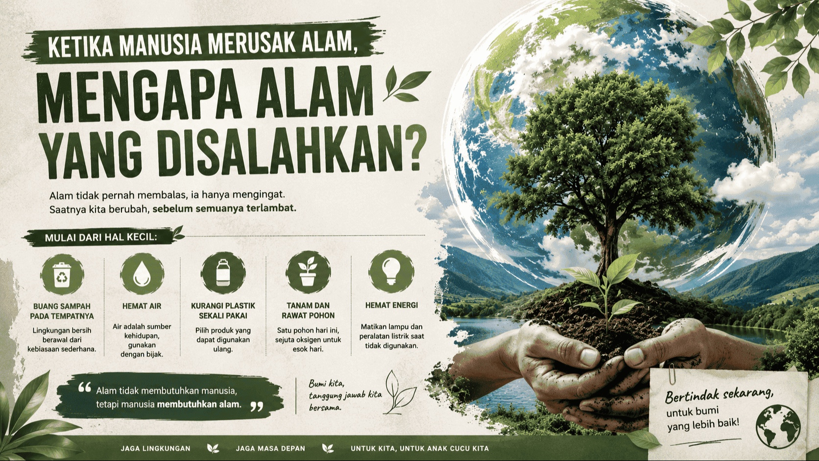 Ketika Manusia Merusak Alam, Mengapa justru Alam yang Disalahkan?