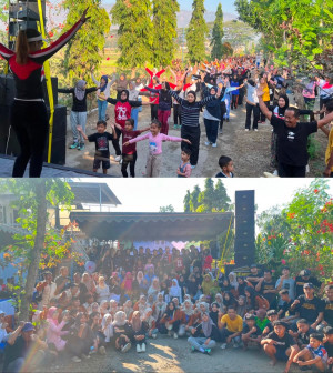 Semarak Penutupan UM BBM, Warga Karangpatihan Ikuti Senam Sehat dan Hiburan Bersama