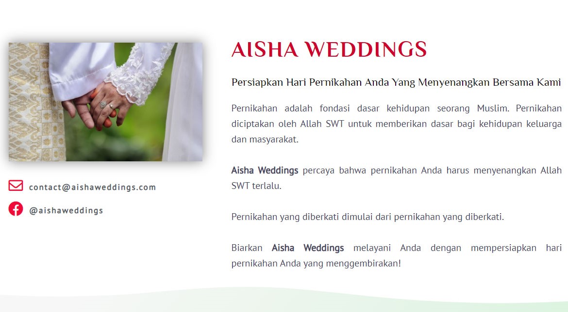 Aisha weddings on sale