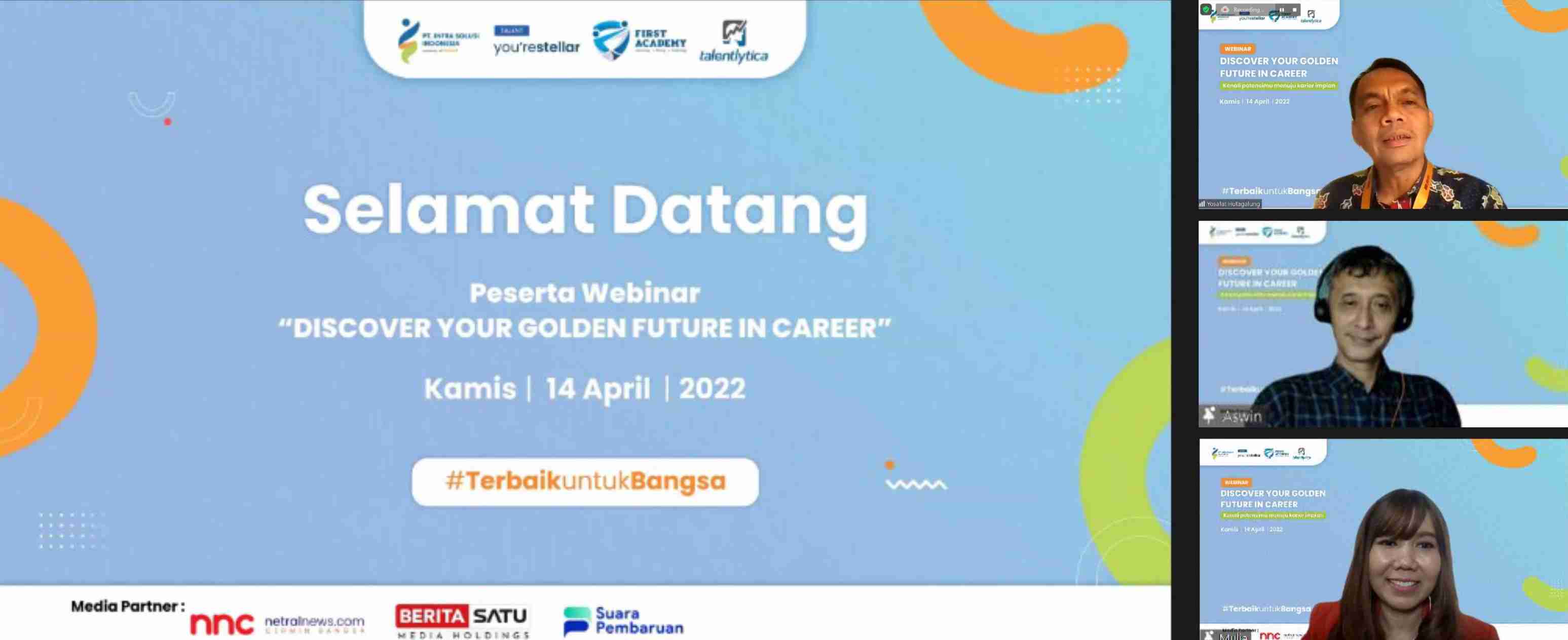 I-Solution Sukses Menggelar Webinar ?Discover Your Golden Future in Career?