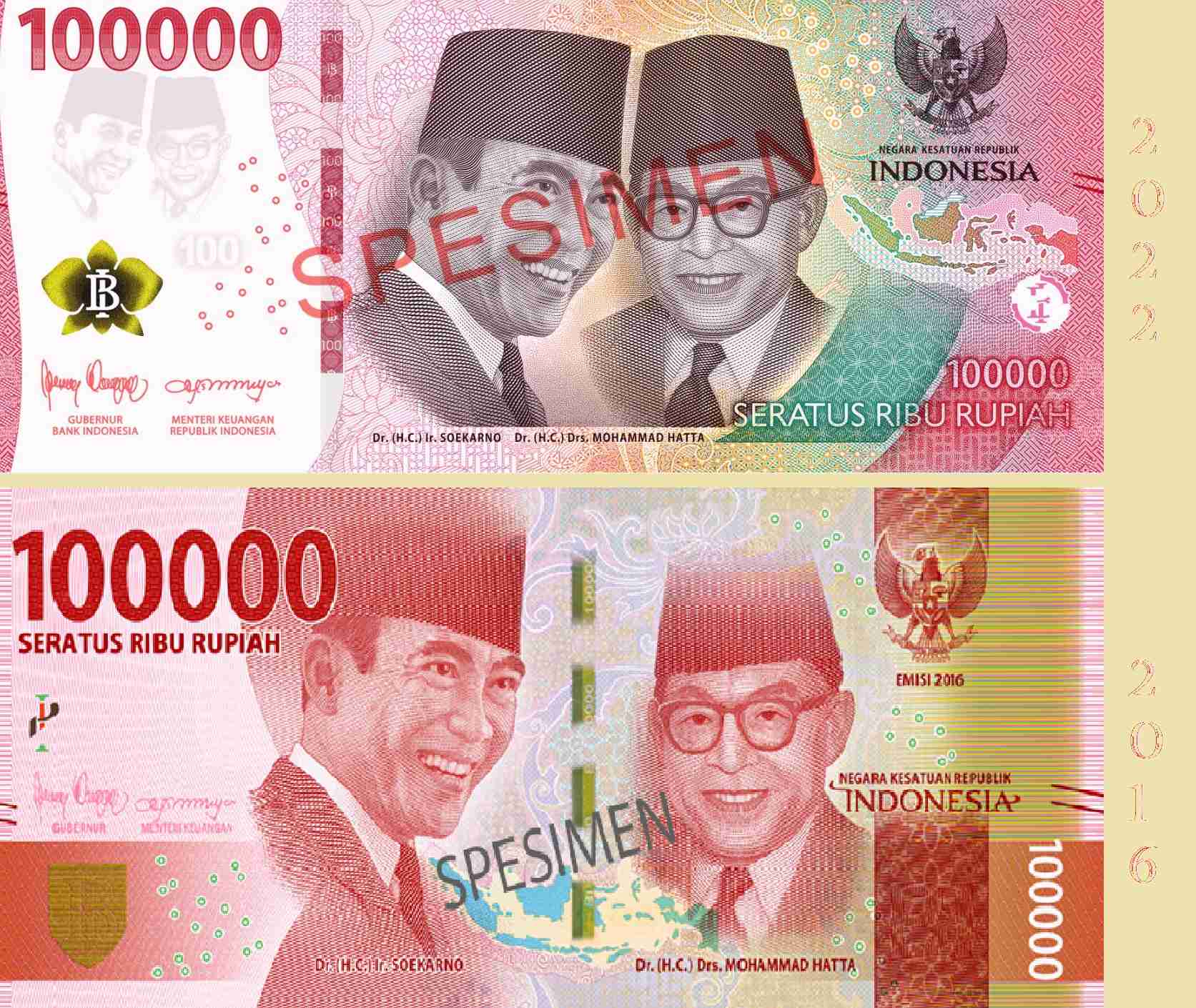 Uang Rupiah Kertas Terbaru Rp1 000 Rp100 000 Resmi Meluncur 
