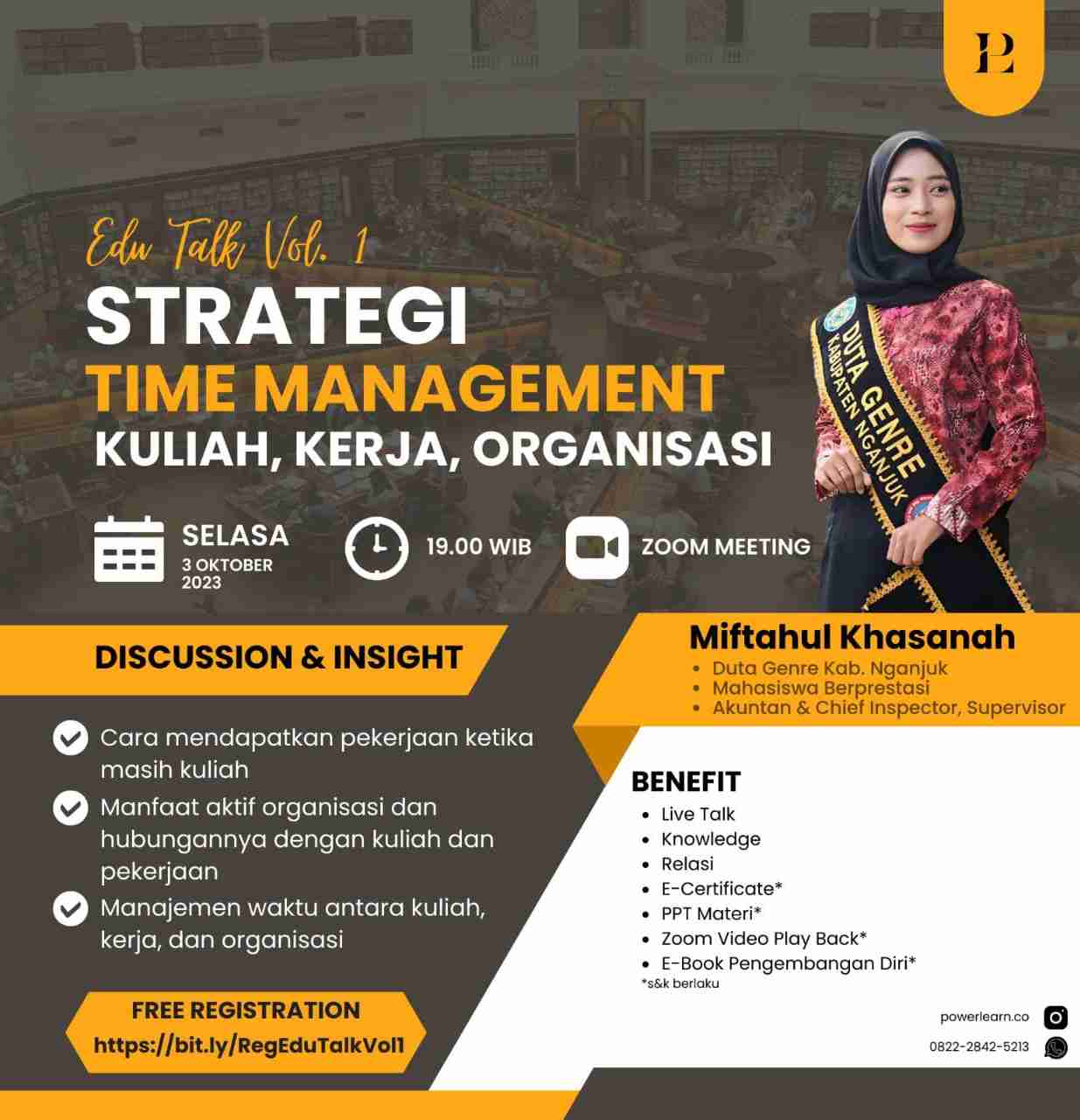 Edu Talk Vol. 1 - Strategi Time Management Kuliah, Kerja, Organisasi ...